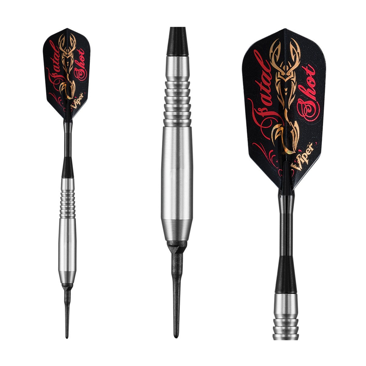 Underground Fatal Shot Soft Tip Darts, 18g – Set of 3 with Flights & Accessories
