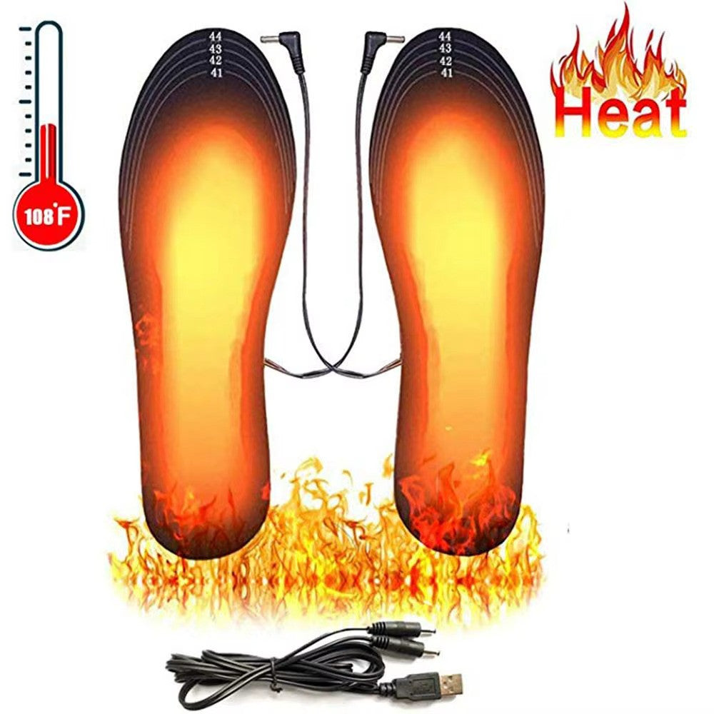 USB Heated Foot Warmer Insoles for Winter Shoe Comfort Men Women