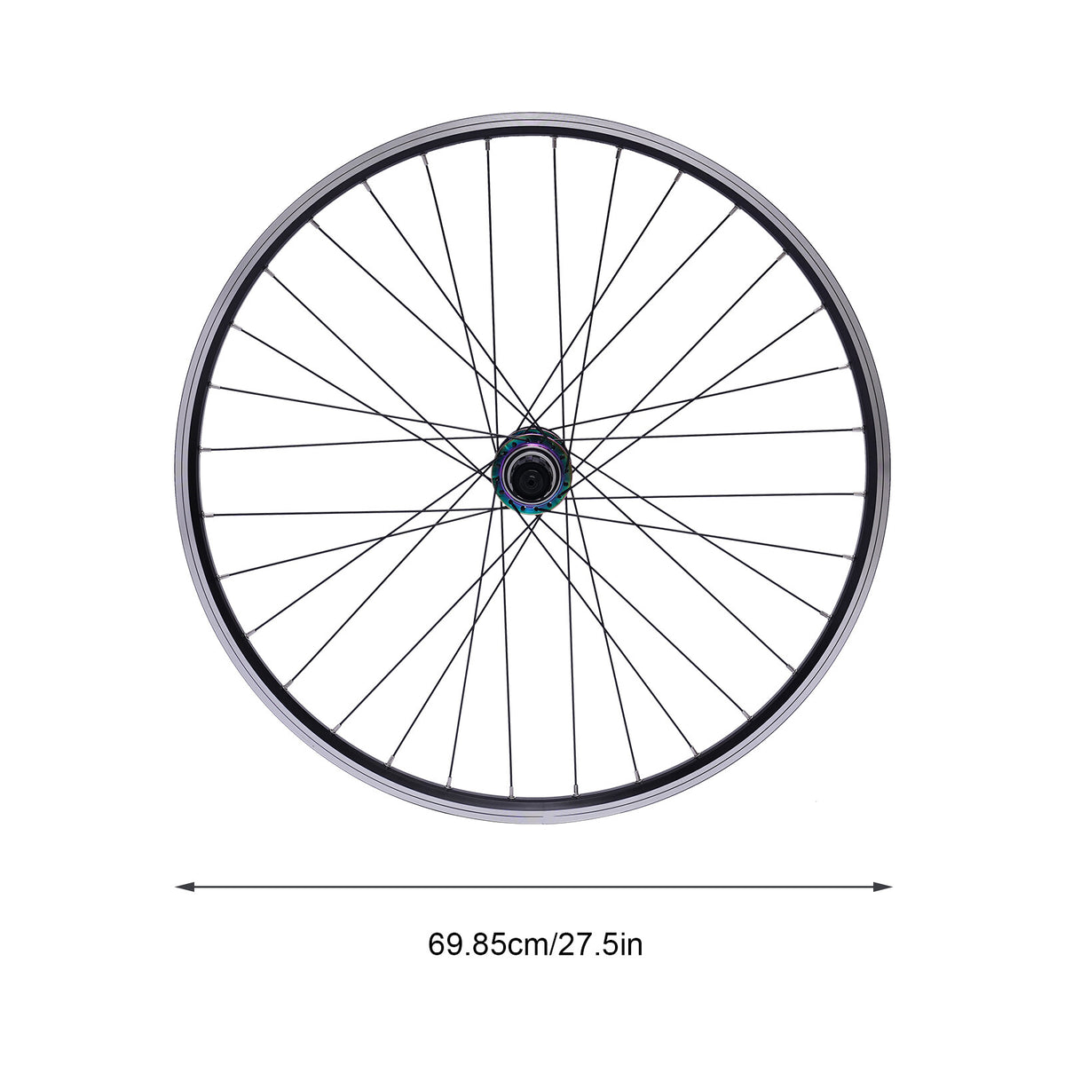 27.5 Inch Aluminum MTB Wheelset with Disc Brakes and 32 Spokes