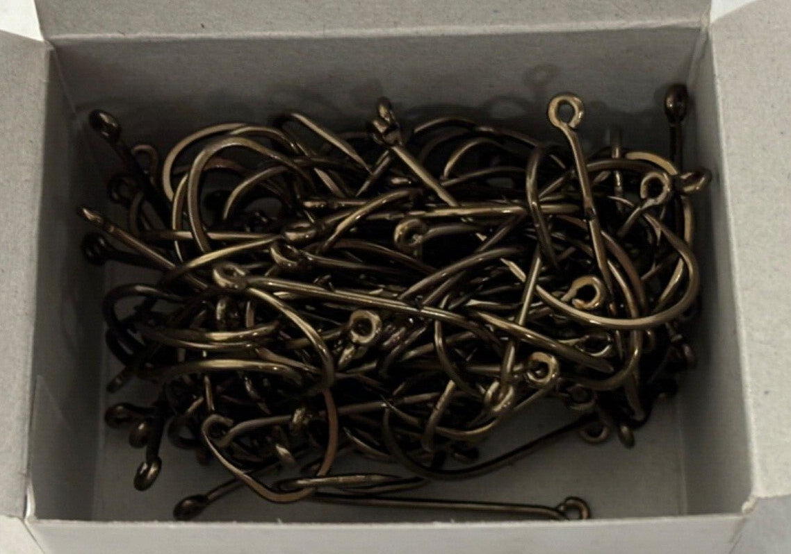 100 Bronze Baitholder Hooks Size 1 - Fishing Tackle Accessories