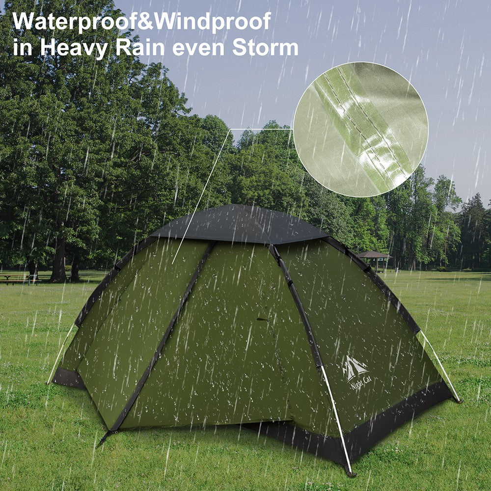 Waterproof 1-2 Person Camping Tent for Backpacking & Hiking – Easy Setup, Light & Heavy Rainproof
