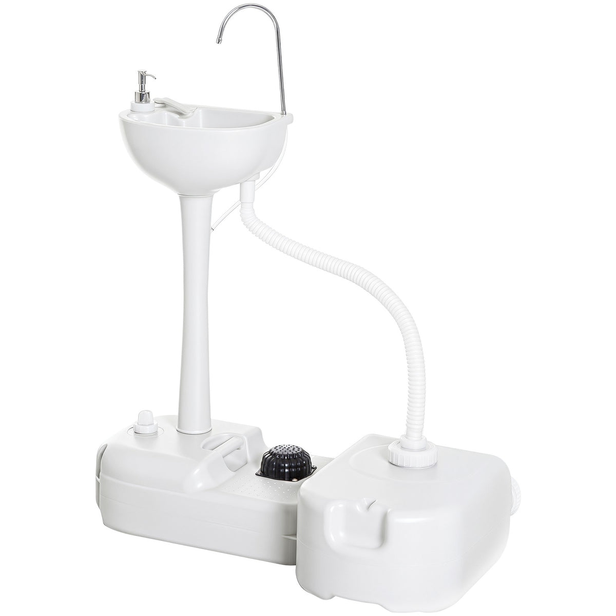 Outdoor Portable Hand Washing Sink with Soap Dispenser and Wheels