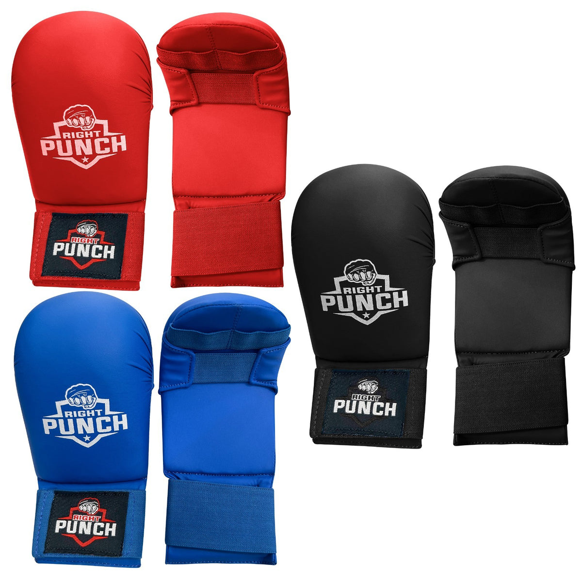 Karate Sparring Gloves for Training & Combat - PU Leather, Lightweight & Durable