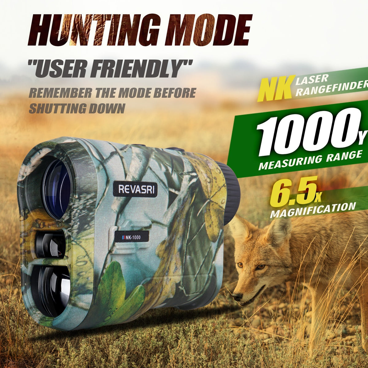Laser Rangefinder for Hunting and Golf 1000 Yards Rechargeable Battery