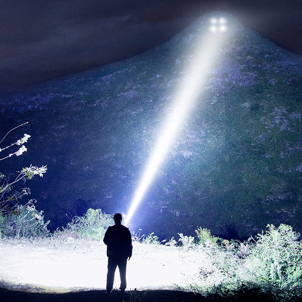 Rechargeable Waterproof Laser LED Flashlight 5 Modes - 50000 Lumens