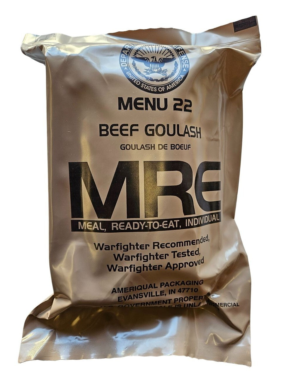 2024-2025 US Military MRE Meal Ready to Eat Assorted Menu Options