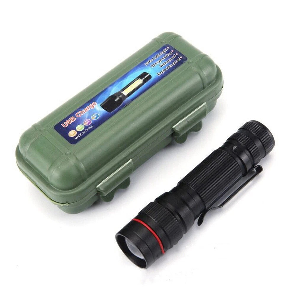 Mini LED Flashlight Rechargeable Torch, Portable Bright Handheld Light