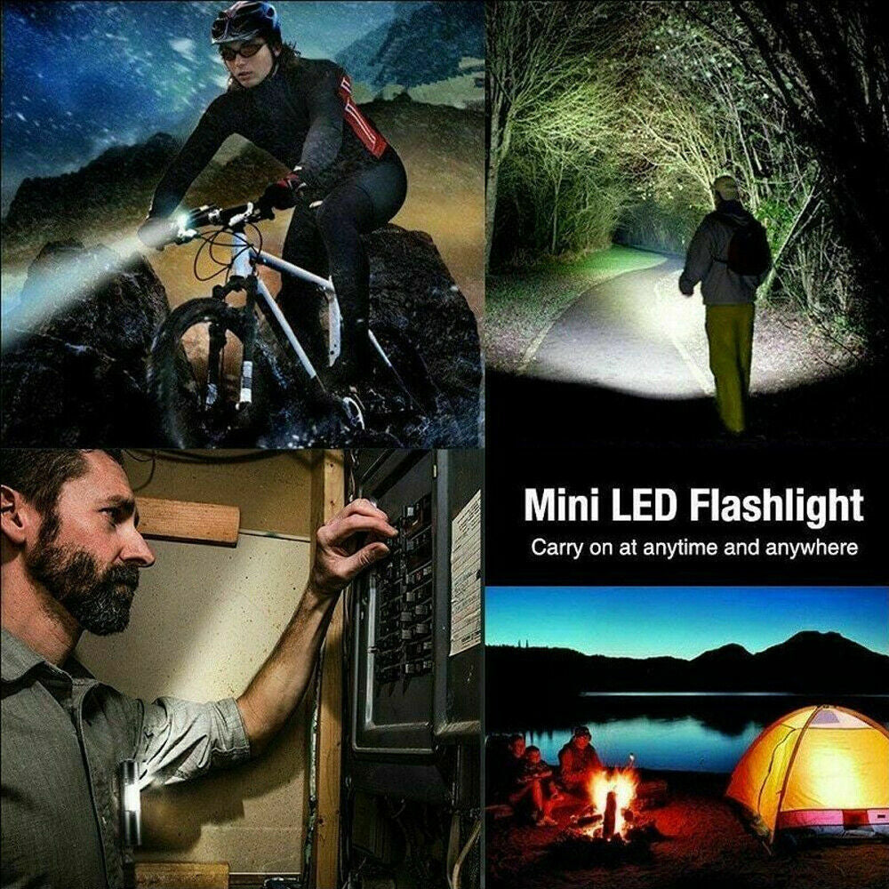 Rechargeable LED Tactical Flashlight - Super Bright Camping Light, USB Powered