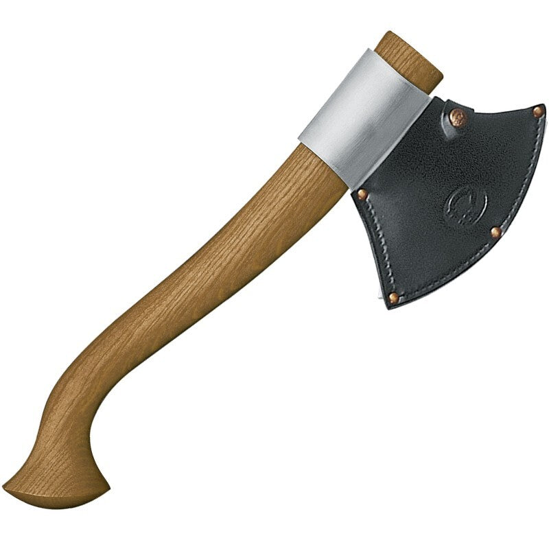 Fox Knives Scout Trekking Axe with Leather Sheath - Wood Handle, Italy