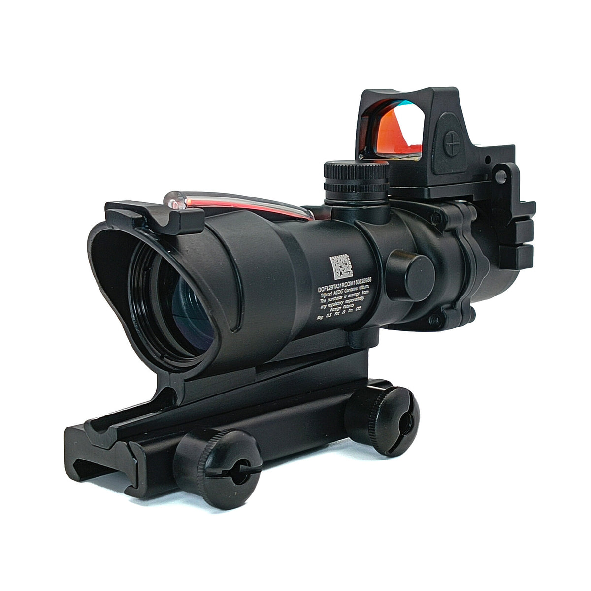 4x32 Red Fiber Optic with Chevron Reticle Shockproof Durability