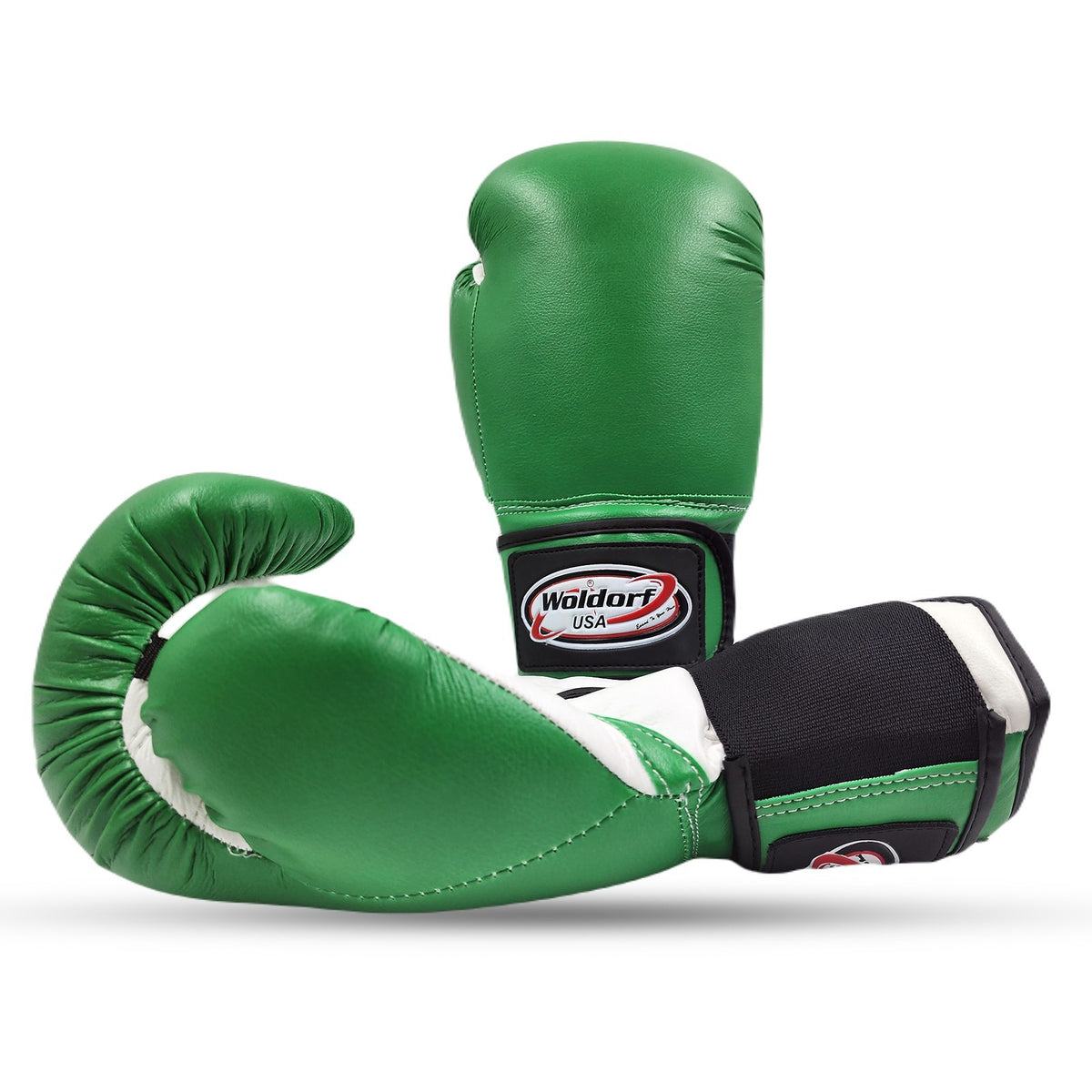Green Vinyl Boxing Gloves for Men - Heavy Bag, Sparring, MMA Training