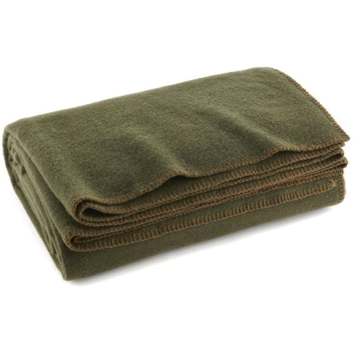 Military Camping Wool Blend Blanket 66x90 in Insulated Outdoor Survival