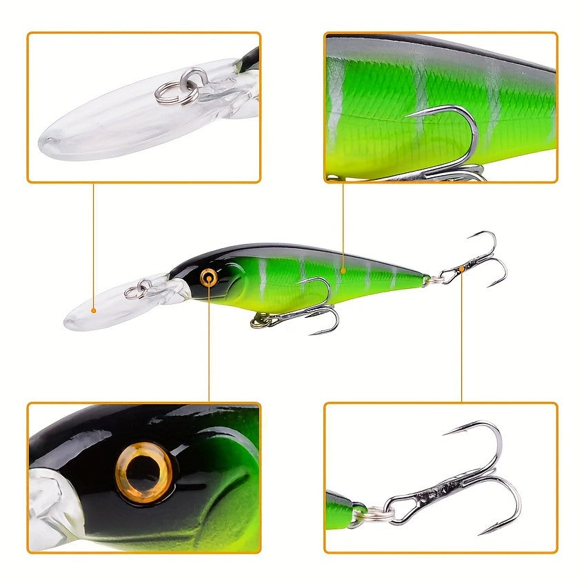 10pcs Artificial Crank Bait Fishing Lures for Bass