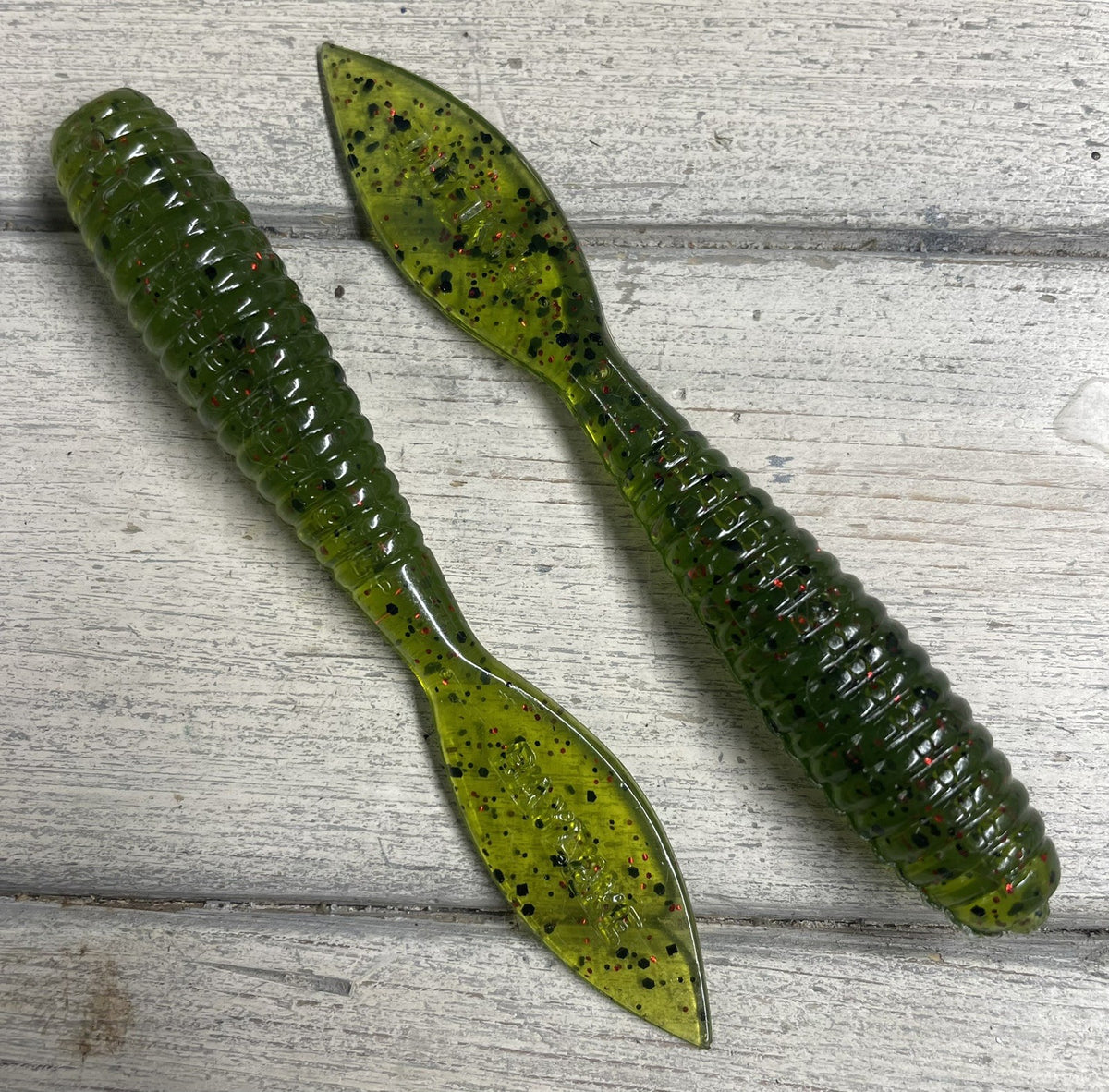 Watermelon Red Soft Plastic Fishing Grubs Lot of 15 - Saltwater Lure