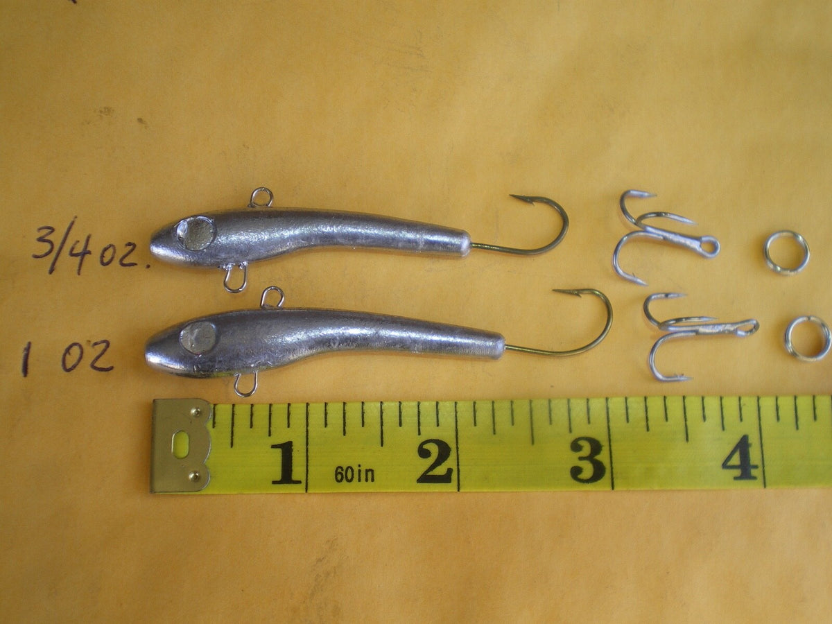 50 Pcs Minnow Jigging & Casting Fishing Lures - Unpainted Lead-Free Baits