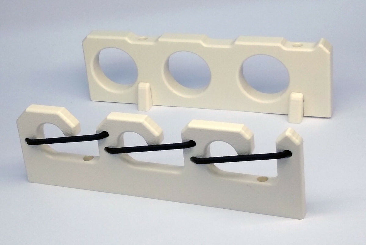 Marine Fishing Rod Holder Wall Rack with Bungee Lock for Boats - Seafoam White
