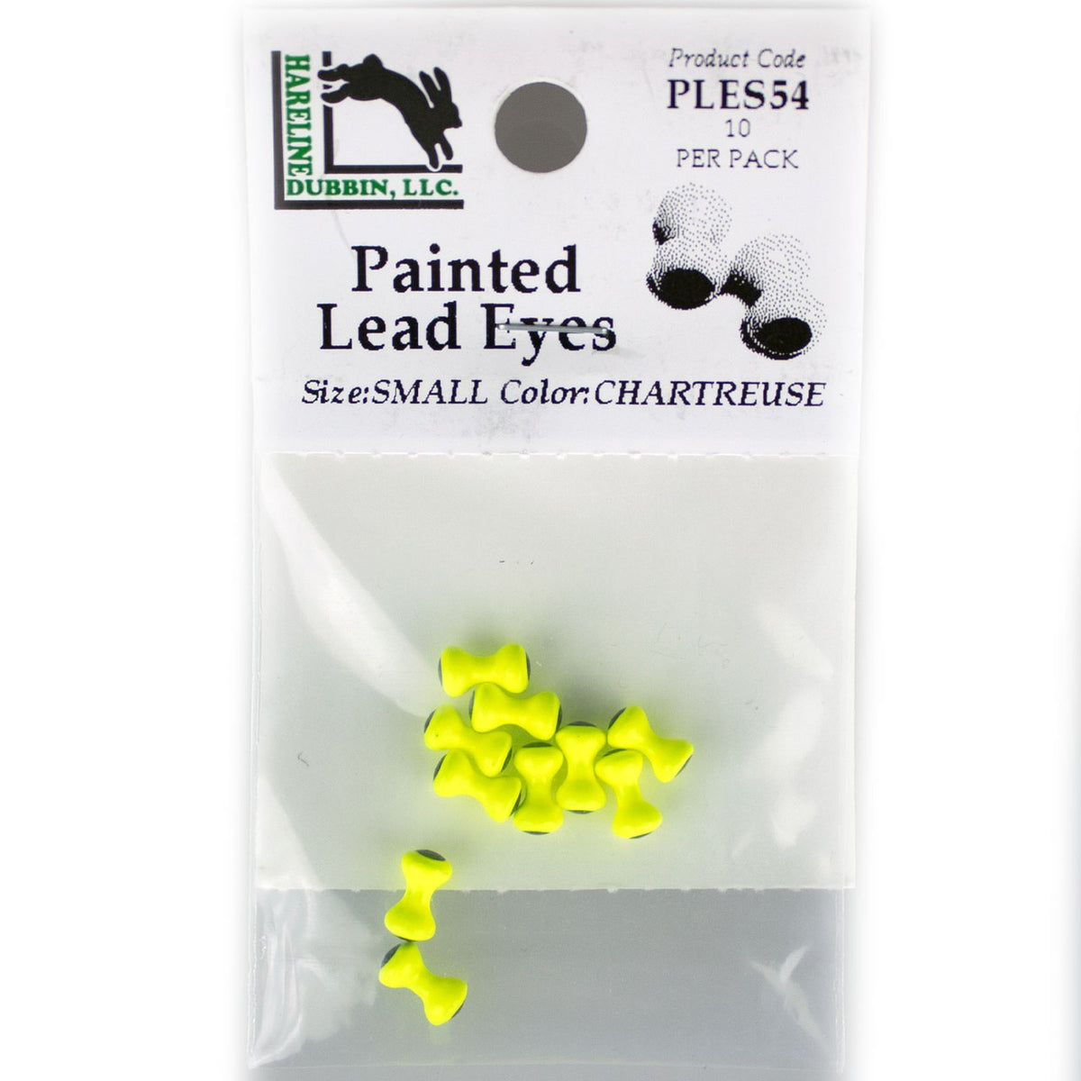 Painted Lead Dumbbell Eyes for Fly Tying - Bright Colors, 10 Pieces