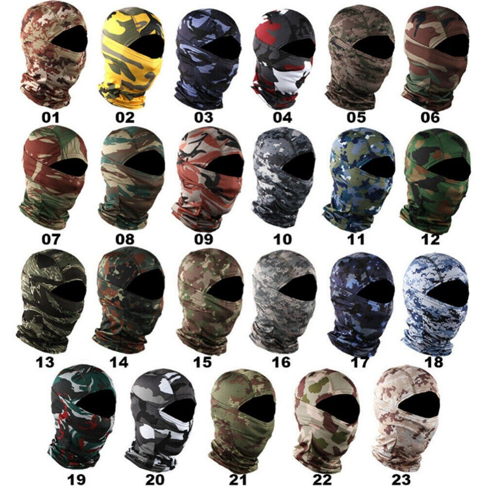 UV Protection Balaclava Full Face Mask for Outdoor Sports and Tactical Use