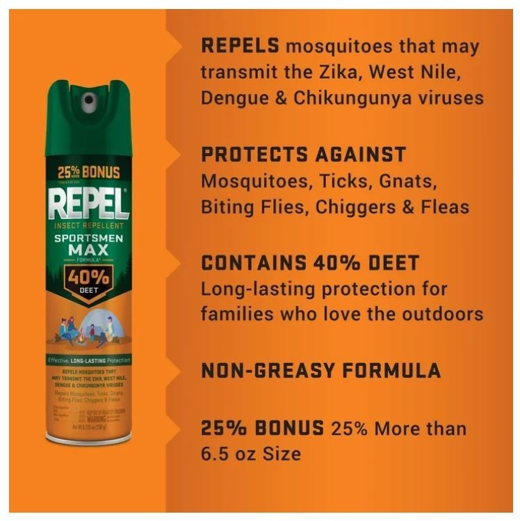 Insect Repellent Aerosol Max Formula 40% DEET - Twin Pack