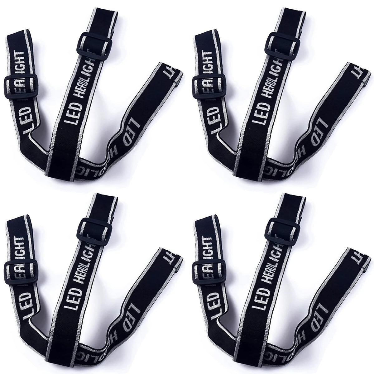 4 Pack Headlamp Elastic Headbands Replacement Adjustable Strap