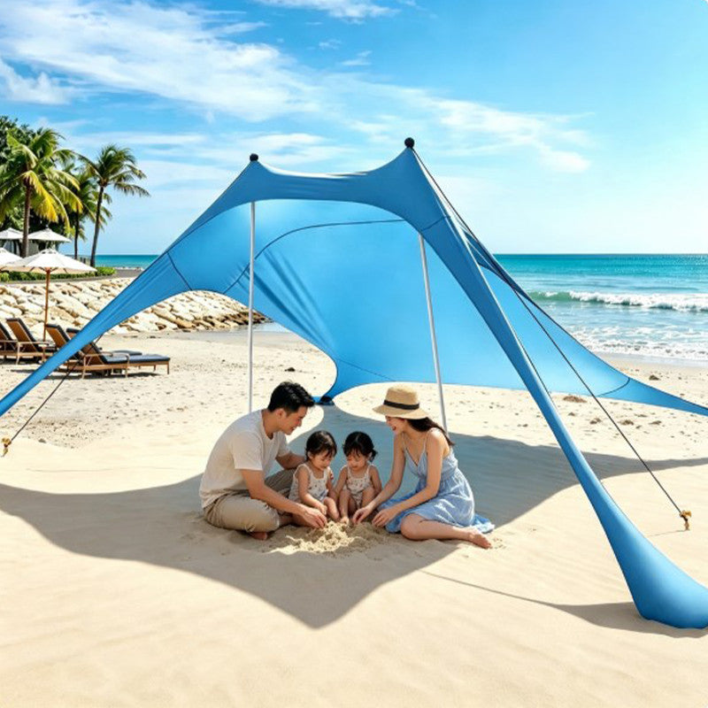 Portable UPF50+ Beach Shade Tent with Sandbags - Sun Shelter Canopy for Outdoor