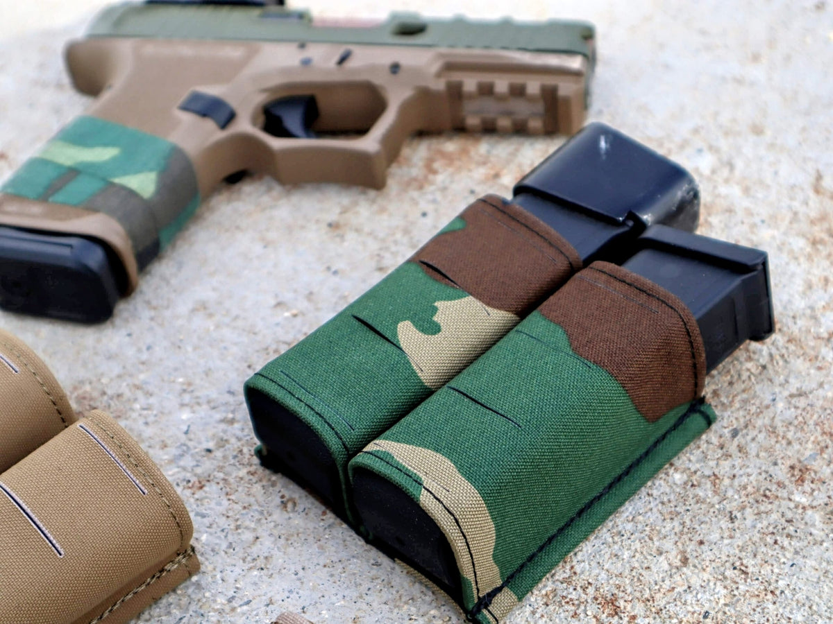 Double Pistol Magazine Pouch with Kydex Retention - All Colors, USA Made