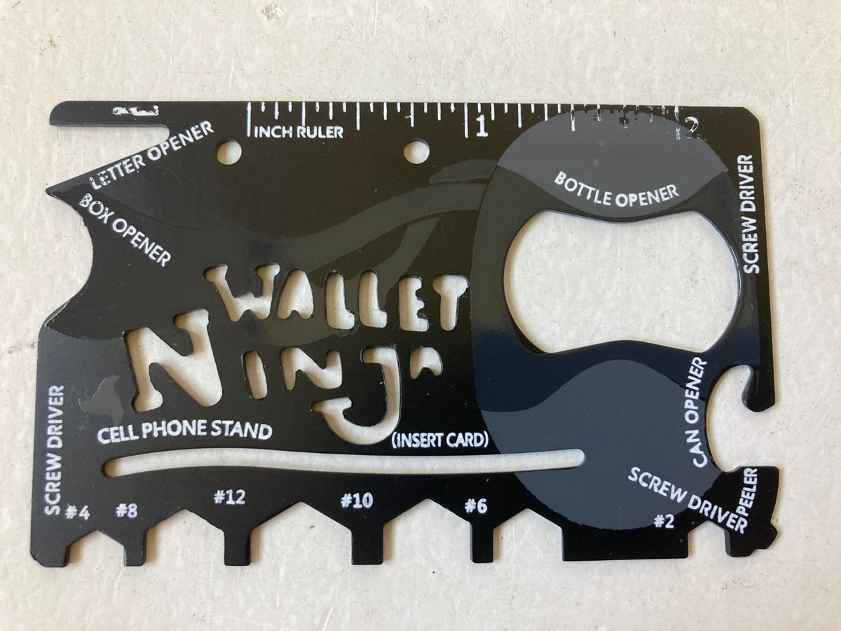 Wallet Ninja 18-in-1 Credit Card Multitool in Black