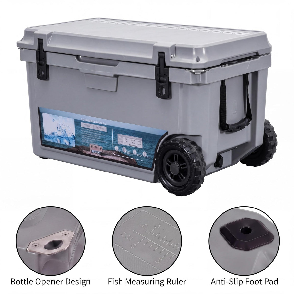 Extra Thick Insulation Camping Cooler - Multiple Sizes Keep Ice Up to 7 Days