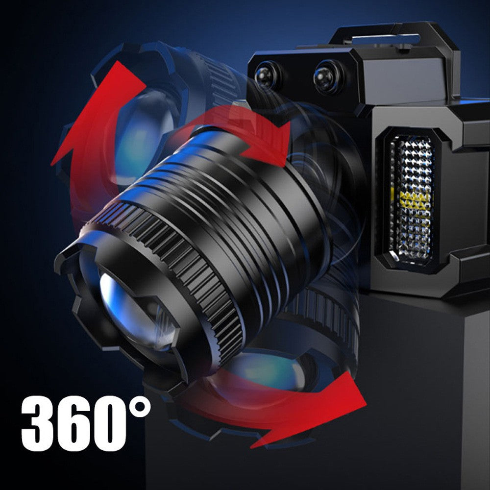 High Brightness Rechargeable LED Headlamp with Adjustable Head Strap