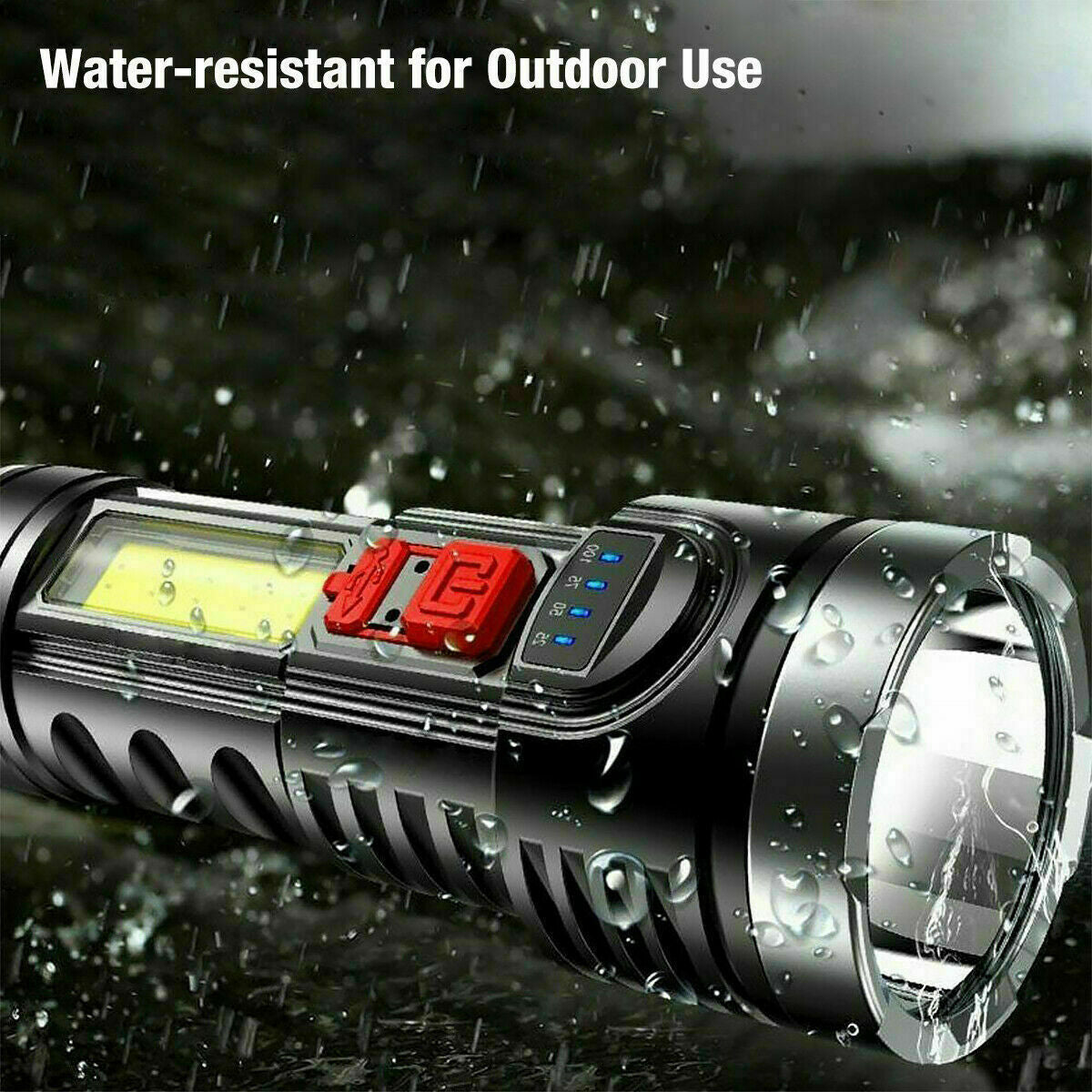Super Bright Tactical LED Flashlight with USB Rechargeable Battery