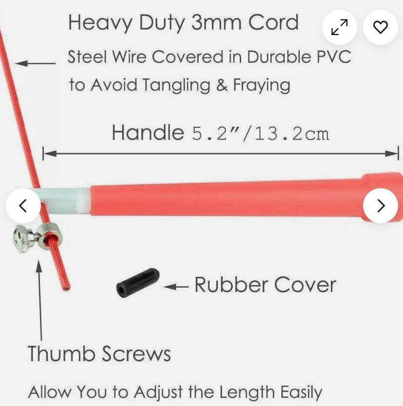 Jump Rope Fitness Skipping Rope for Cardio Speed Endurance Workout