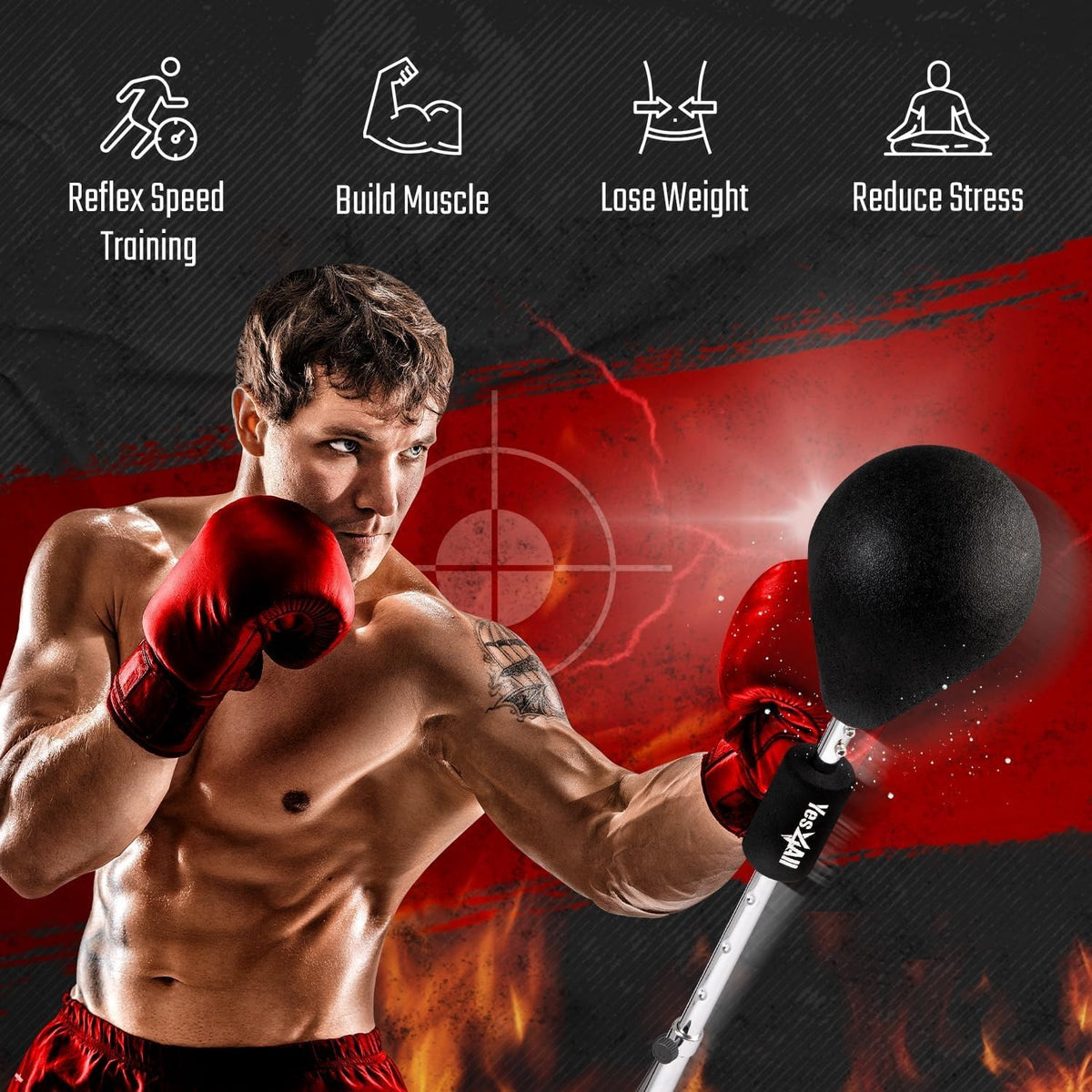 Adjustable Pedestal Punching Bag Stand for Boxing MMA Training Equipment