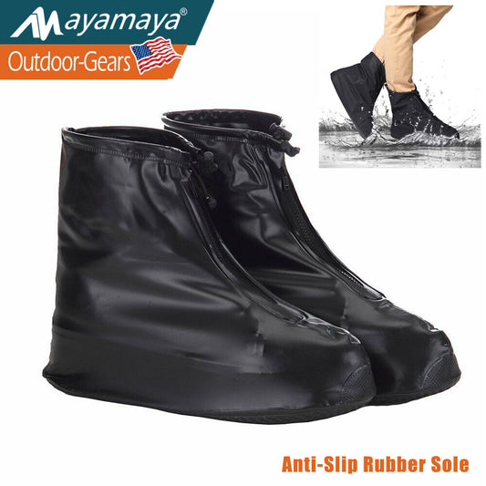 Reusable Waterproof Shoe Covers Rain Boots Overshoes Anti-slip Cycling Shoes