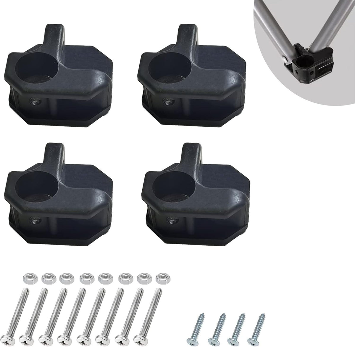 Heavy Duty Camping Chair Replacement Feet 4 Pack - Folding Stool Repair Parts