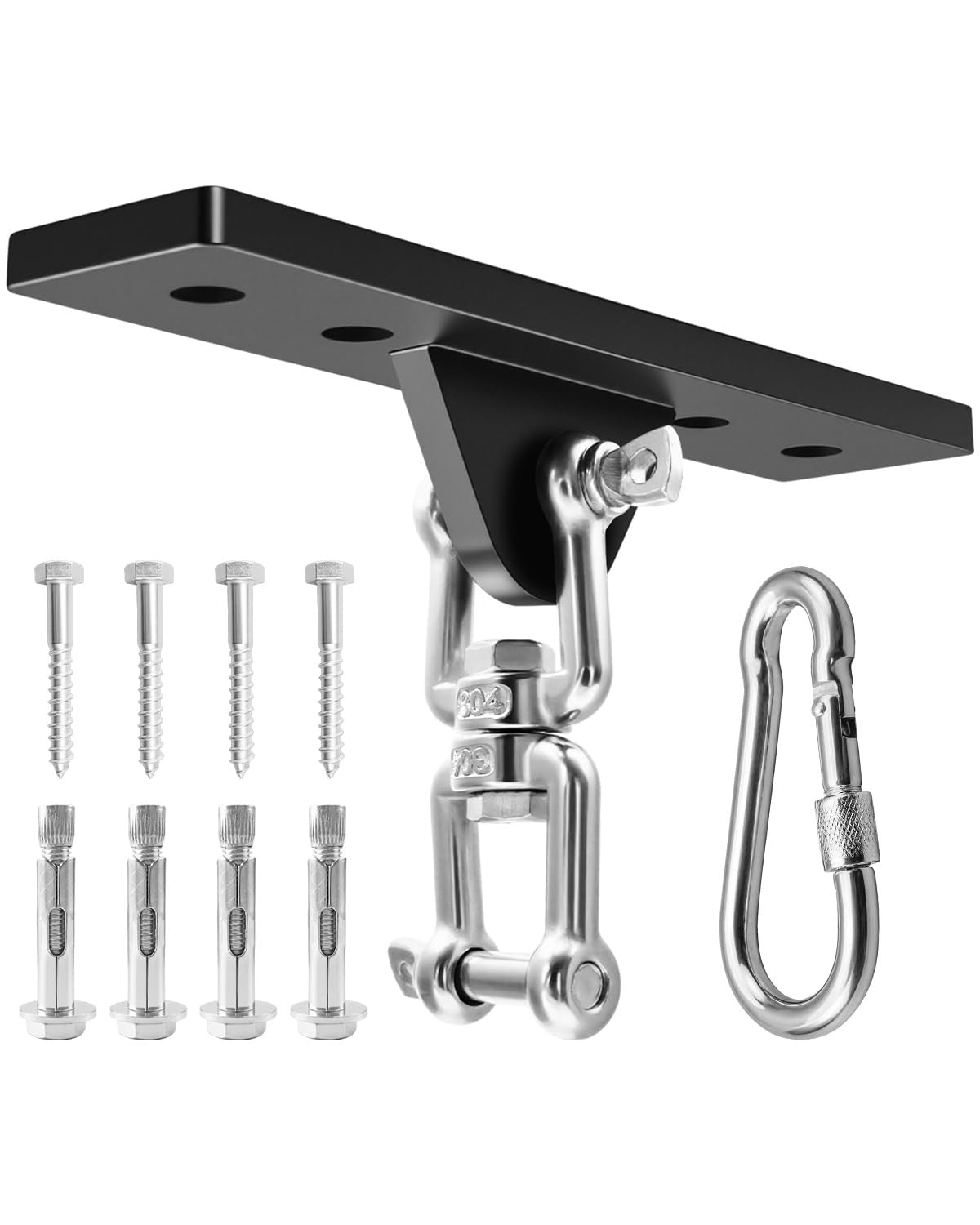 Heavy Duty Ceiling Mount Swivel Hook for Gym, Hammock, Swing, Punch Bag