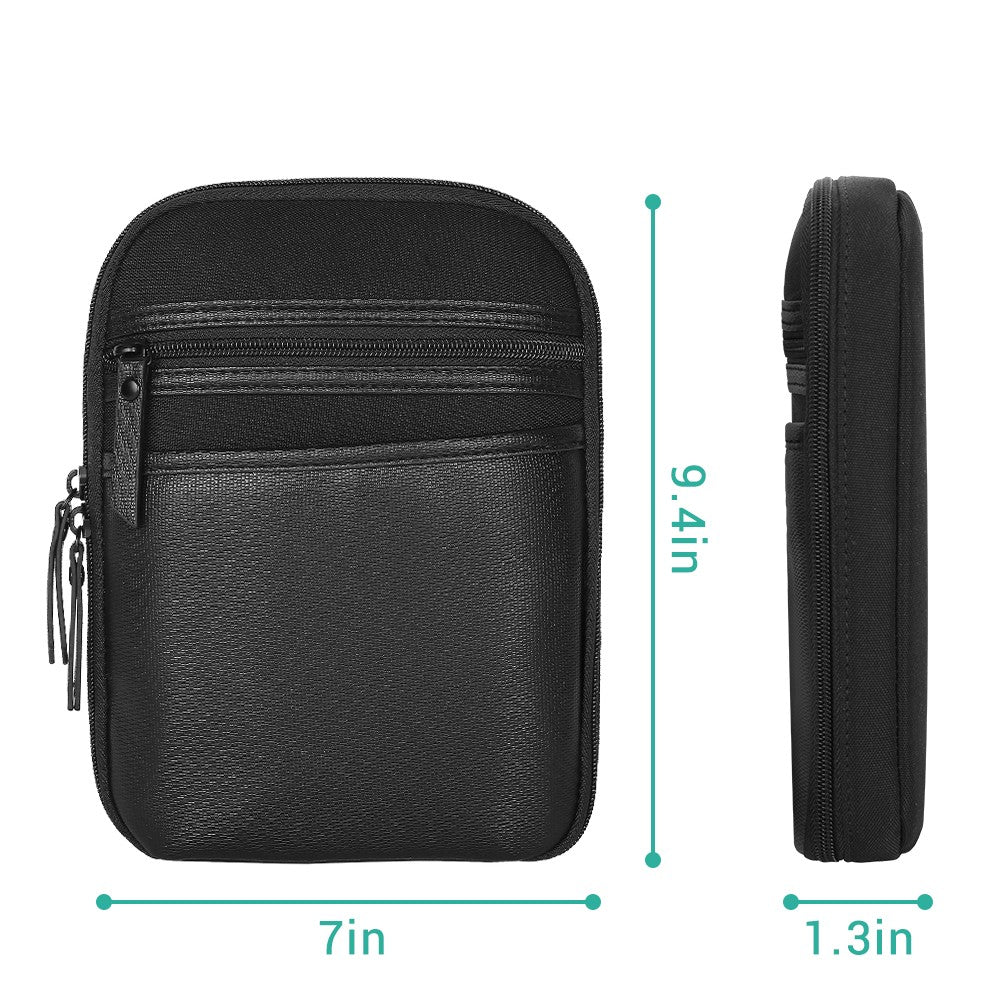 Concealed Carry Gun Pouch Holster Wallet Bag with Belt Loops - Black