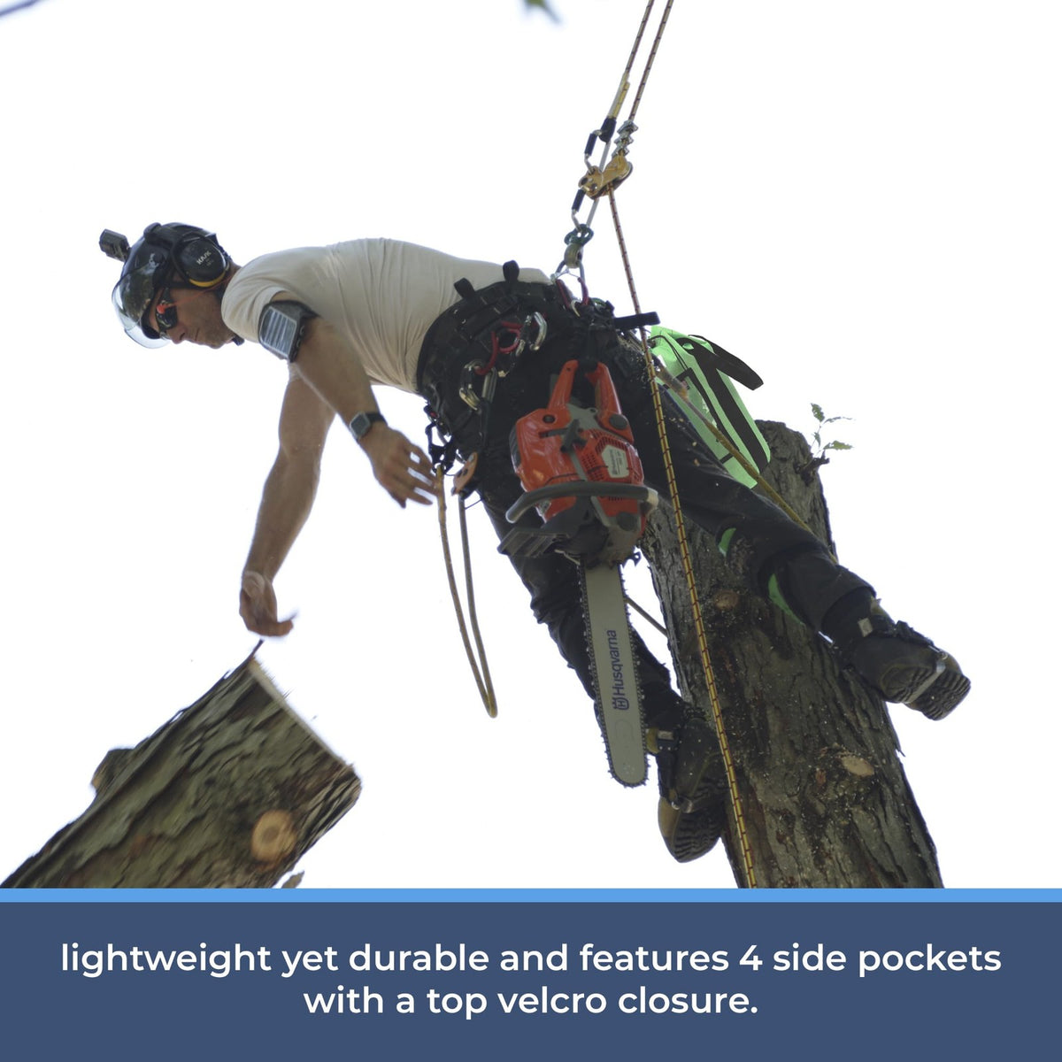 Climbing Rope Storage Bag 200 ft Waterproof Arbor Rope Bag for Outdoor Adventures