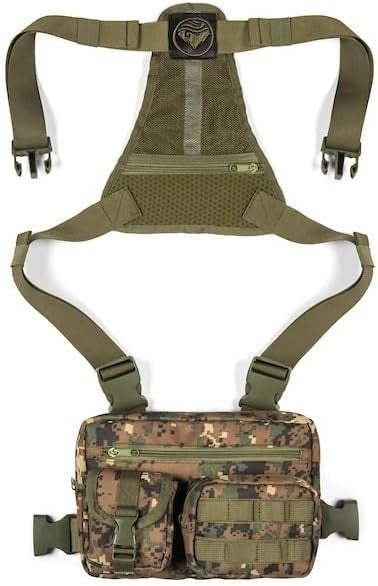 Tactical Chest Rig for Men and Women - Versatile Green Camouflage Pack