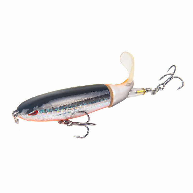 Topwater Fishing Lures Set with Rotating Tails for Bass and Saltwater