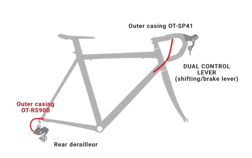 Shimano OT-RS900 170mm Road Derailleur Cable Housing Loop for 11-Speed Shadow