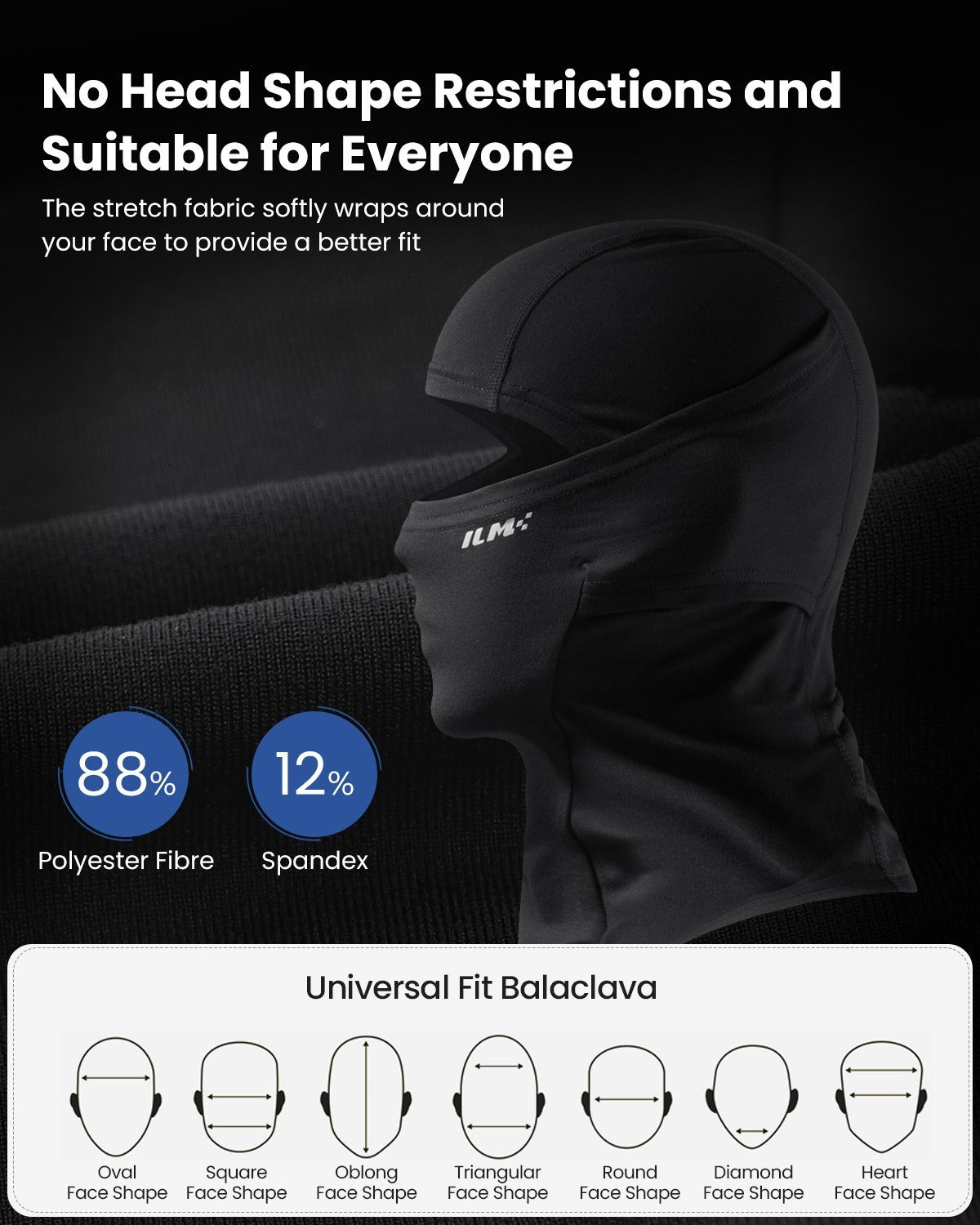 Motorcycle Balaclava Face Mask for Men Women Ski Snowboard Open Design