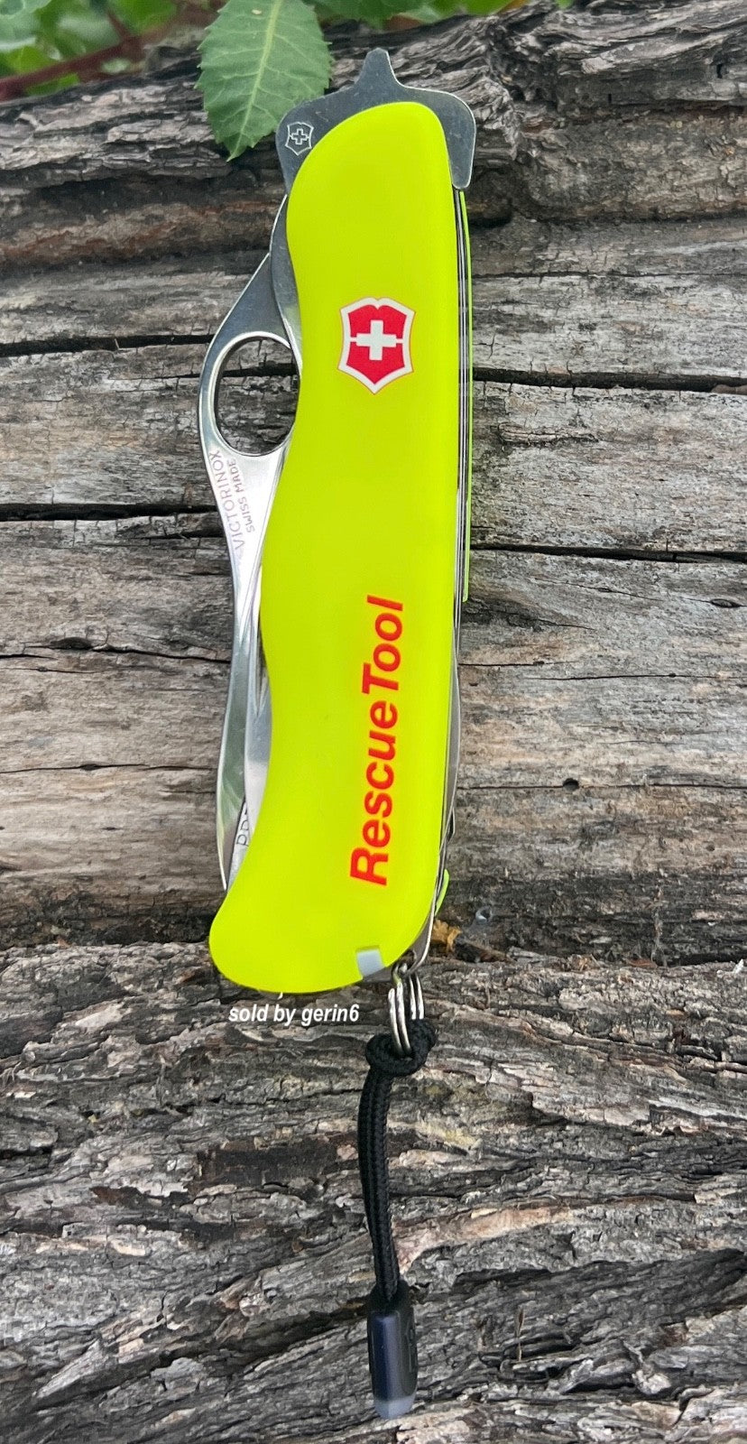 Victorinox Rescue Tool with Glow in Dark Yellow Handle, 13 Functions, with Pouch