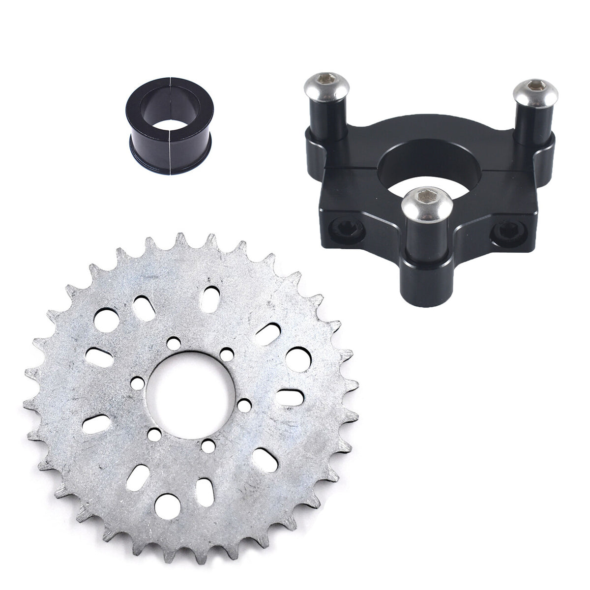 Motorized Bicycle Sprocket Adapter 36T for 80cc 2 Stroke Bikes - CNC Black