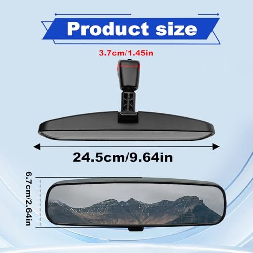 Interior Rear View Mirror Assembly Compatible with Nissan Rogue Altima NV1500 NV2500 NV3500