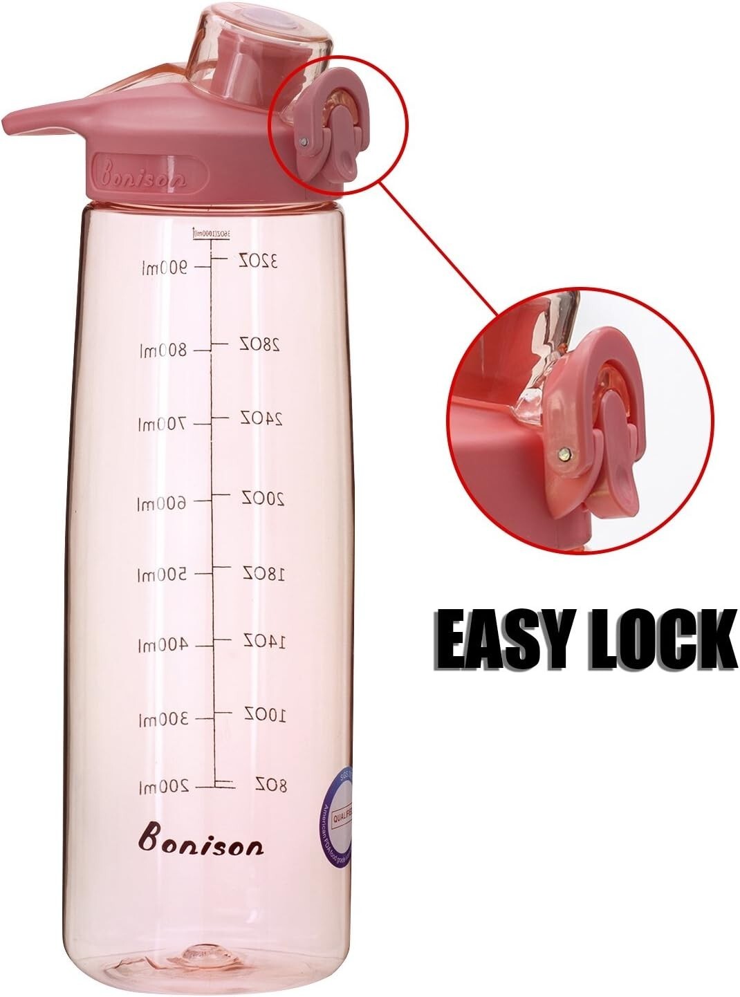 36 OZ Leak Proof BPA Free Wide Mouth Sports Water Bottle with Flip Top Lid and Handle
