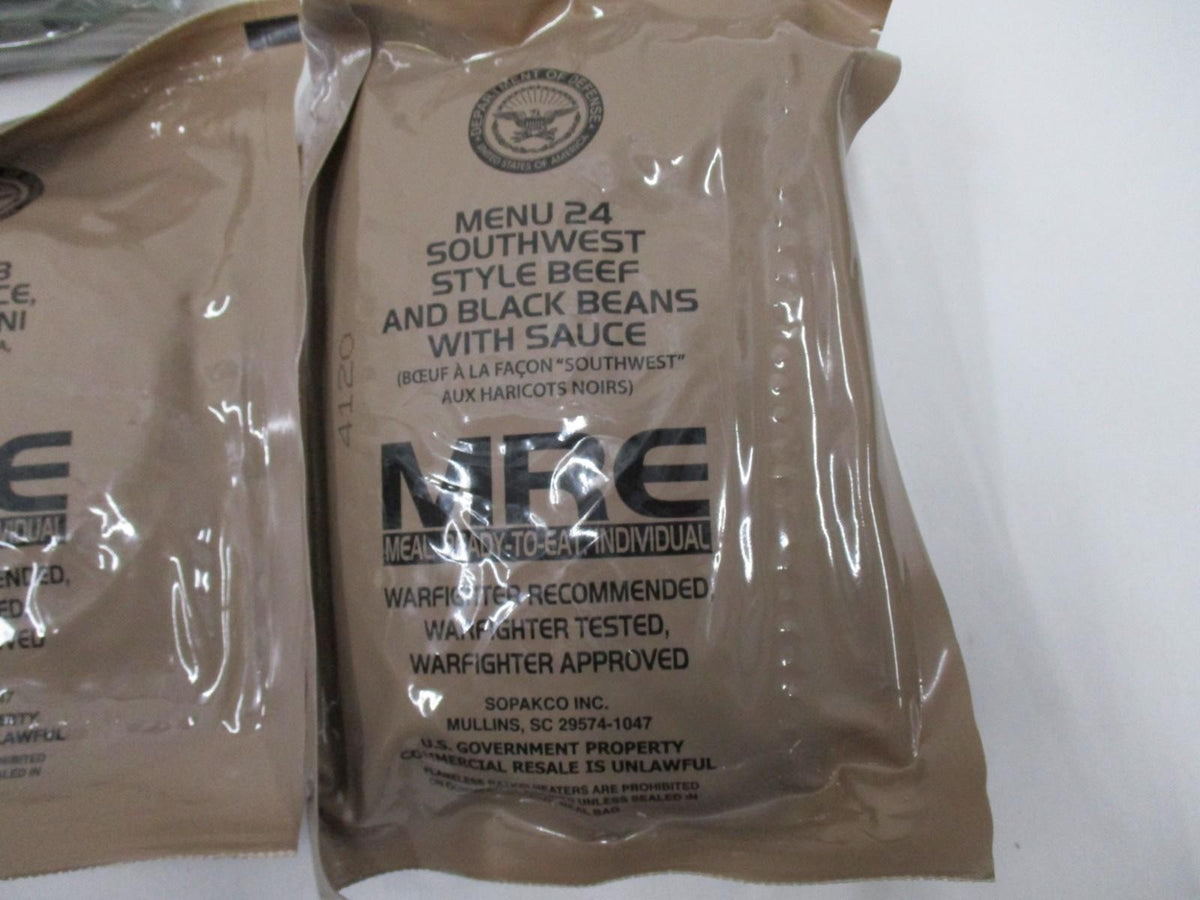 Genuine US Military MRE Meal - Ready-to-Eat, Shelf-Stable, Multiple Flavors
