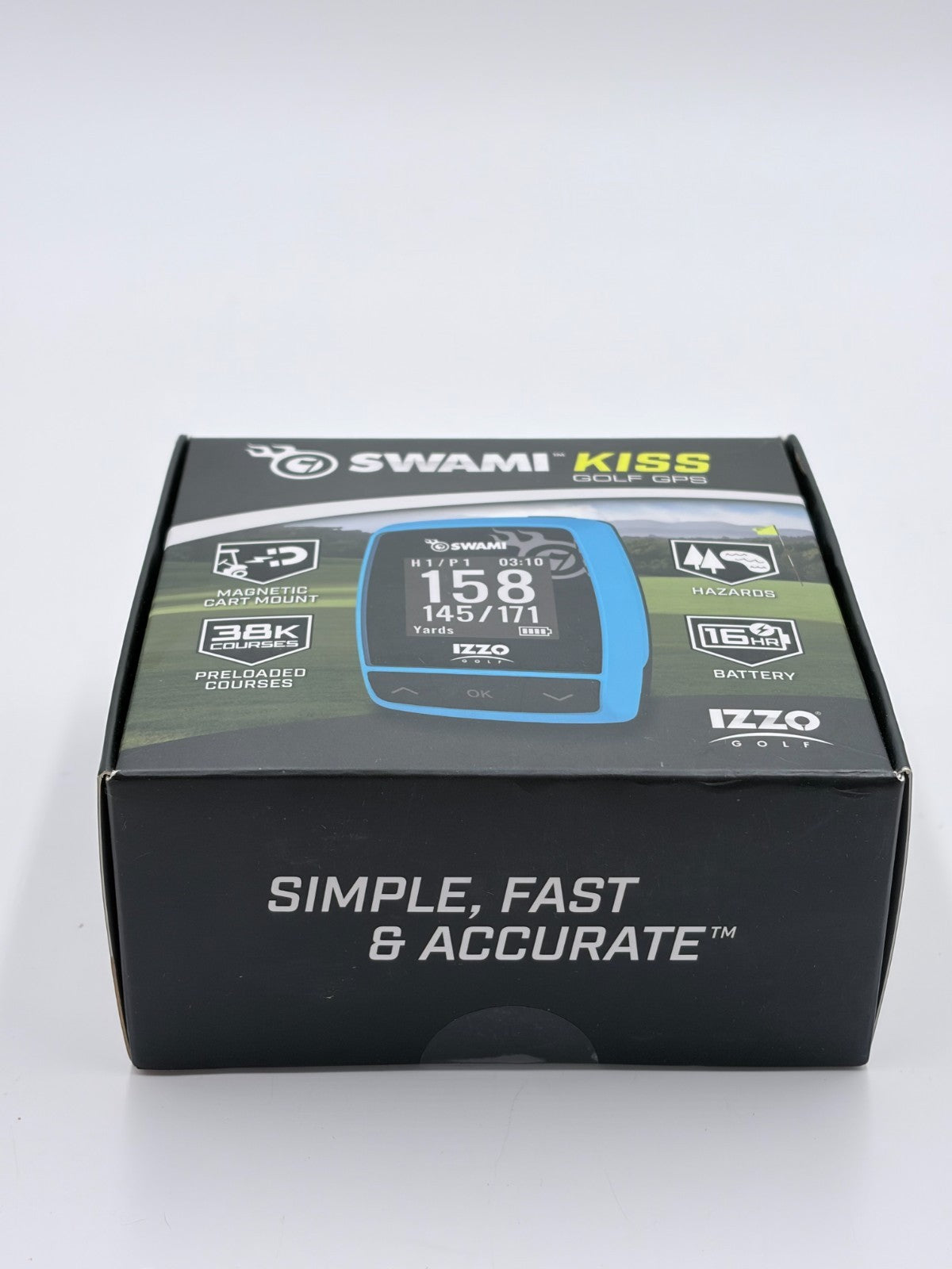 Golf GPS Handheld Device with Scorekeeping - 38,000 Courses, Blue/Black