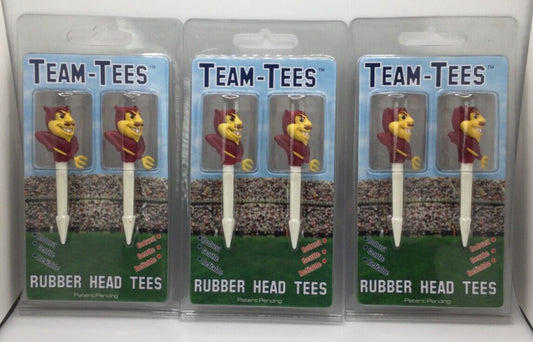 Arizona State Sun Devils Golf Tees - Rubber Head Team-Tees, Pack of 6