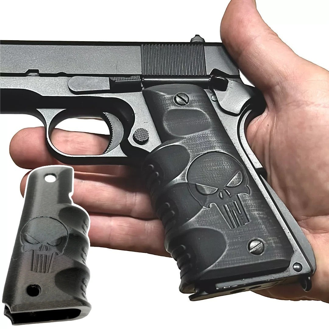 Pistol Grip 1911 Handgun Handles Punisher Black 20mm for Colt & Clones