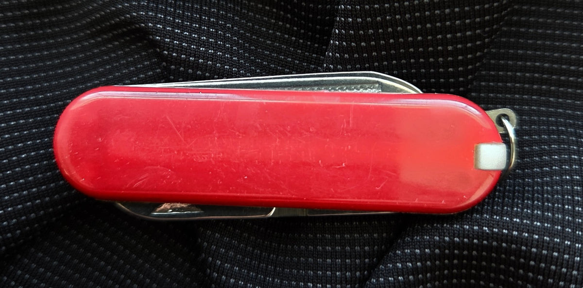 Swiss Style Keychain Pocket Knife with 5 Tools, Compact and Lightweight